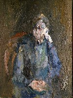 Portrait homme assis.
